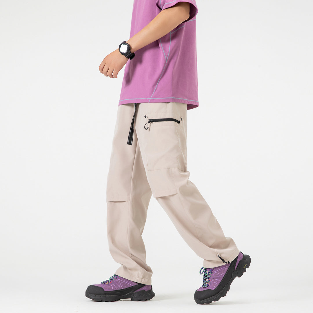 Damen Weite Utility-Cargohose mit verstellbarem Beinabschluss und Multifachtaschen Drune