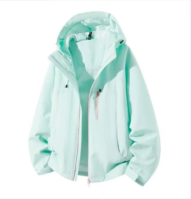 Herren Wasserdichte Kapuzen-Softshelljacke mit winddichtem Schnitt und Reißverschluss Drune