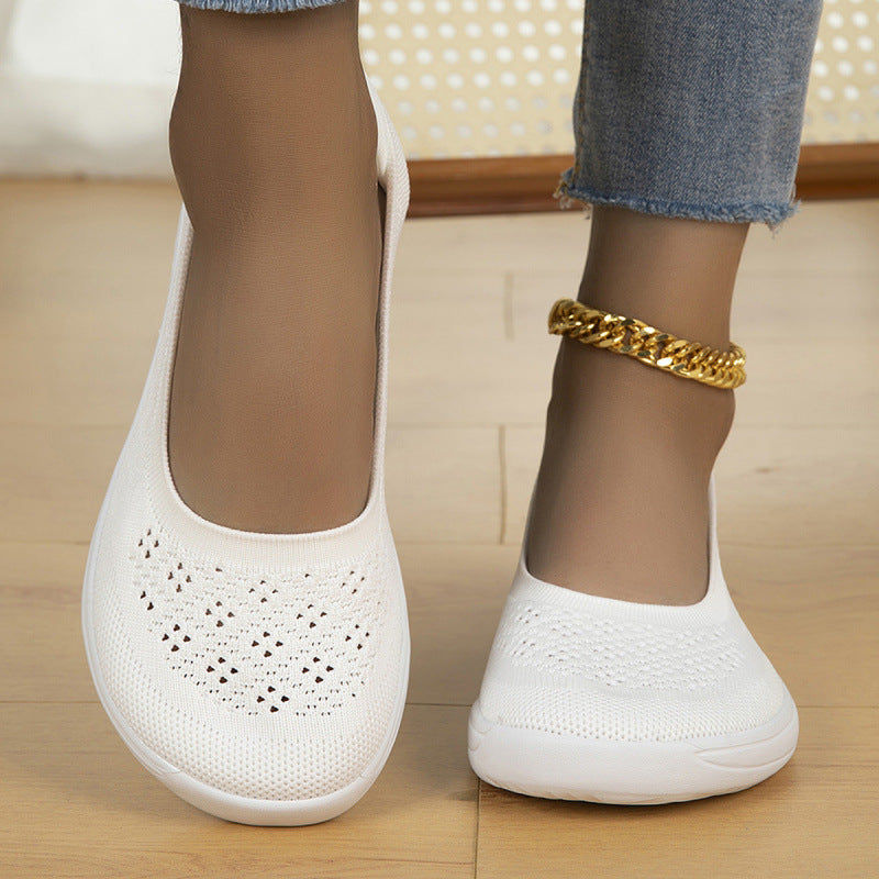 Damen Atmungsaktive Strick-Slipper mit ergonomischem Memory-Fußbett Drune