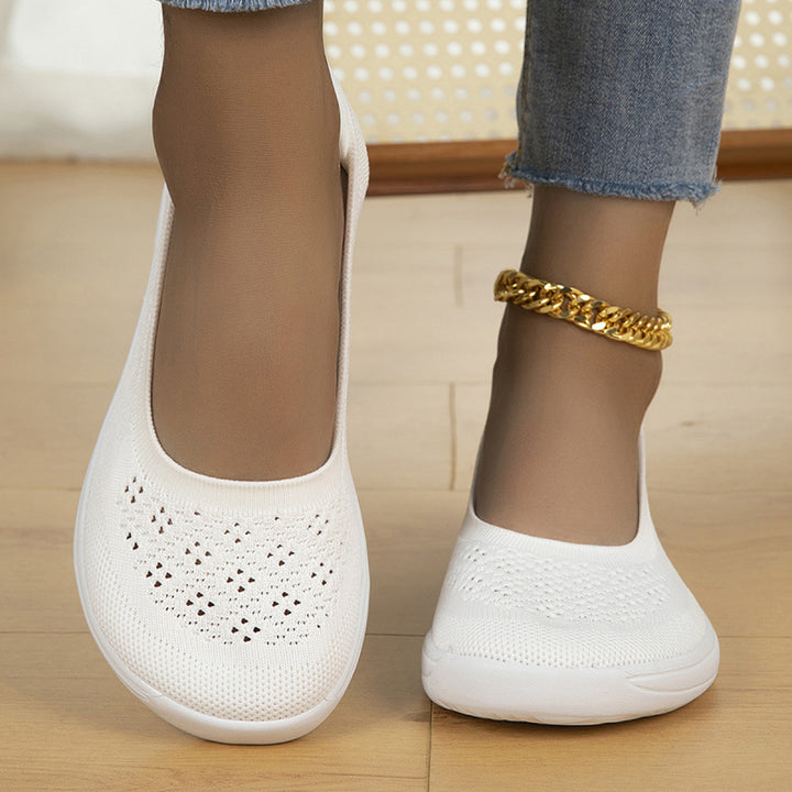 Damen Atmungsaktive Strick-Slipper mit ergonomischem Memory-Fußbett Drune