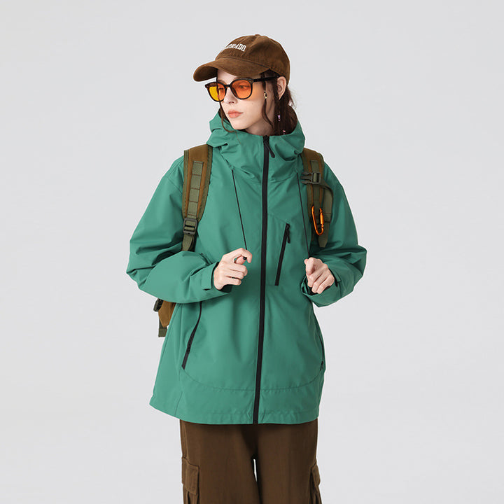 Herren Wasserabweisende Softshell‑Jacke mit verstellbarer Kapuze und schräger Brusttasche Drune