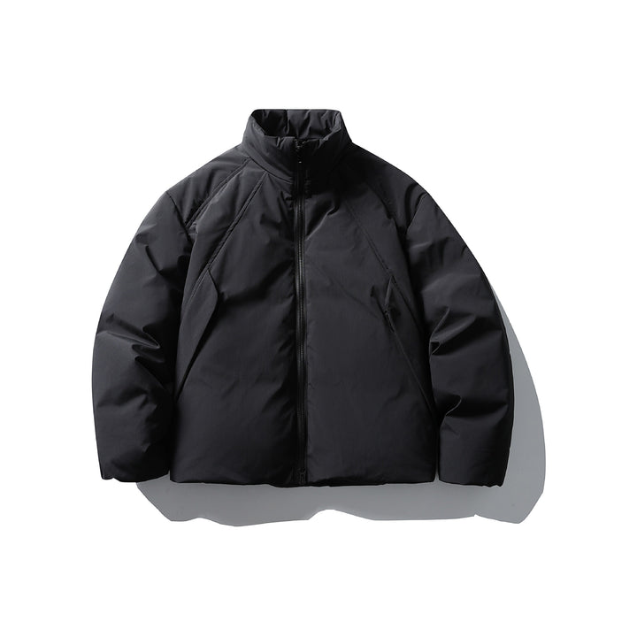 Herren Boxy Thermo-Isolationsjacke mit hohem Stehkragen und minimalistischer Außenhülle Drune