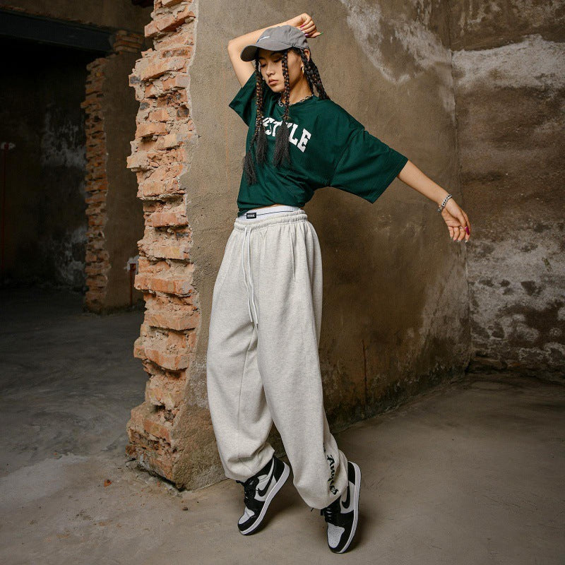 Damen Freizeit-Sweatpants mit seitlichem Schriftzug Drune