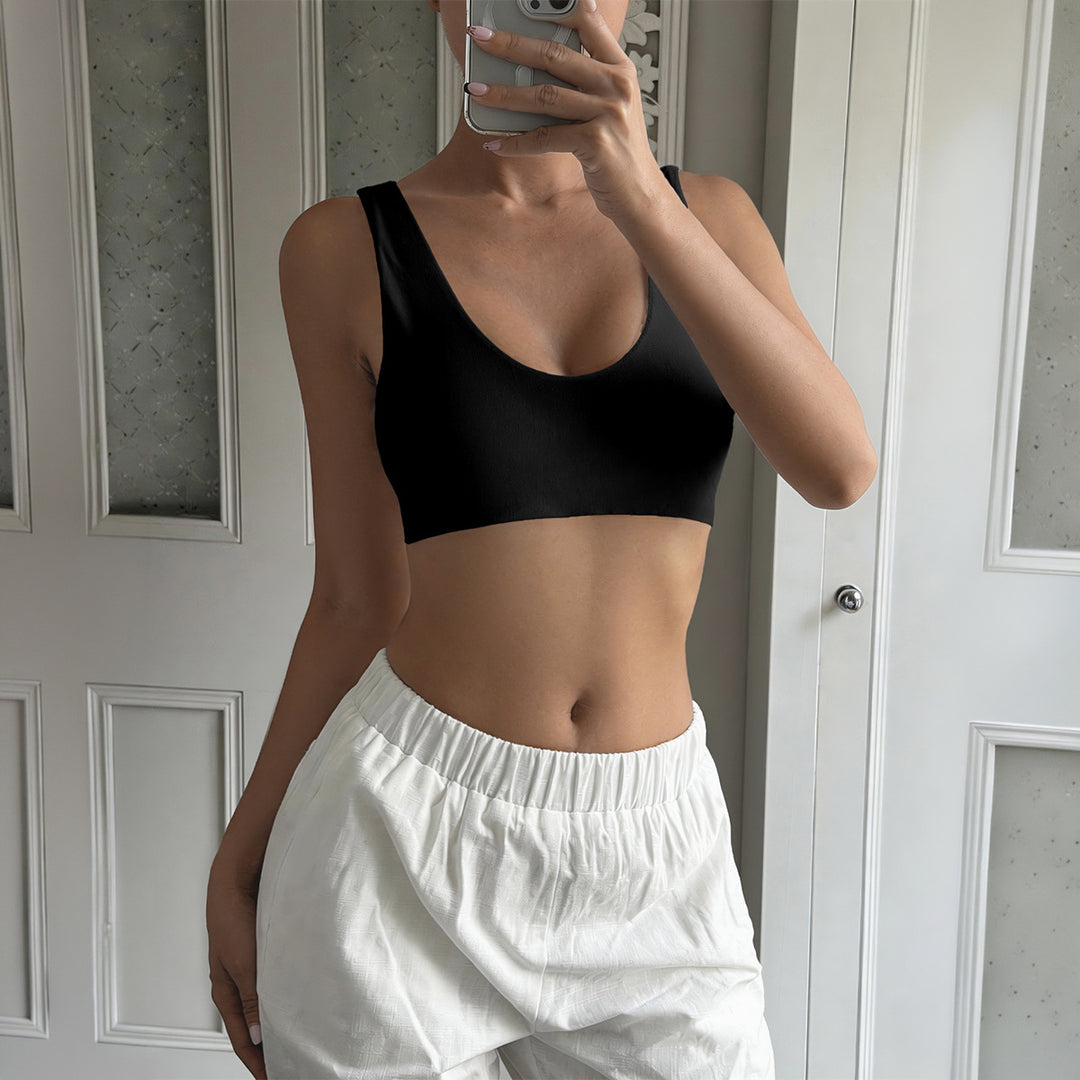 Damen Sport-Bustier mit bequemen breiten Trägern und elastischem Schnitt Drune