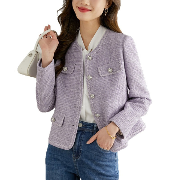 Damen Tweedjacke mit eleganten Perlendetails Drune