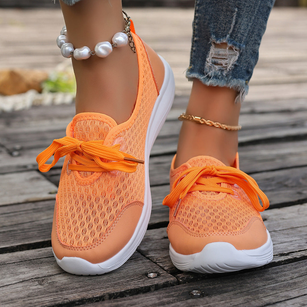 Damen Leichte und atmungsaktive Sneakers mit Netzstruktur Drune