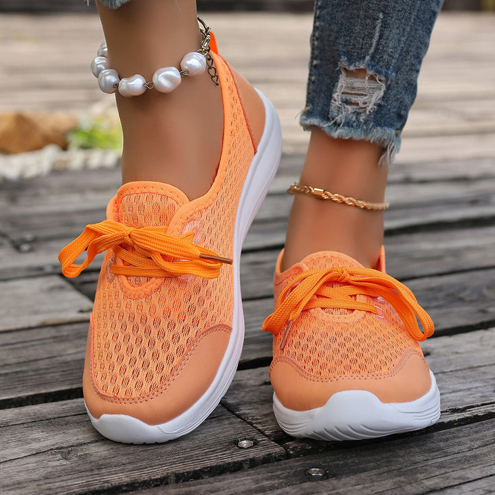 Damen Leichte und atmungsaktive Sneakers mit Netzstruktur Drune