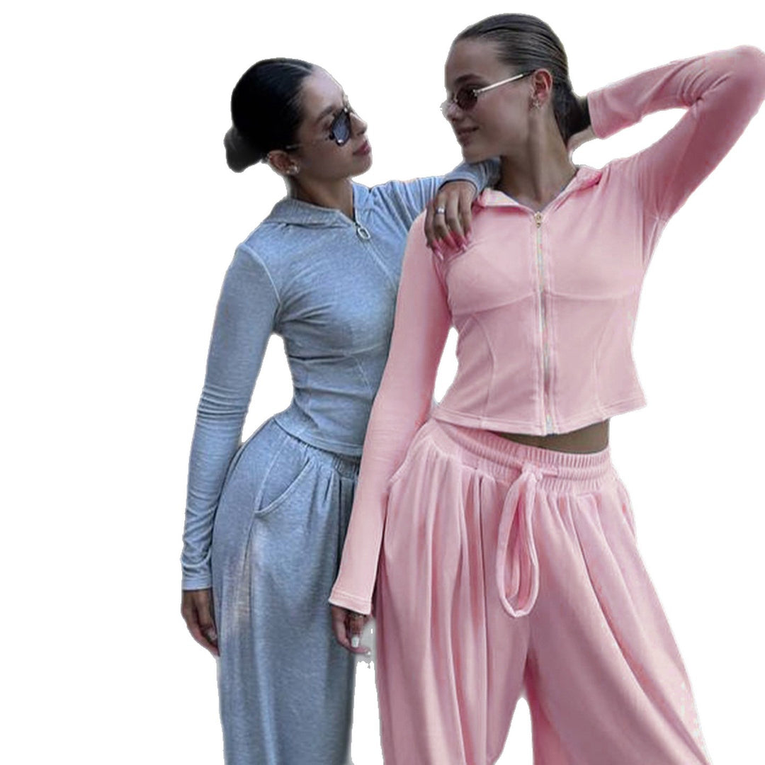 Damen nan weite Lounge-Palazzohose mit elastischem Komfortbund, Tunnelzug und ballonförmigem Saum Drune