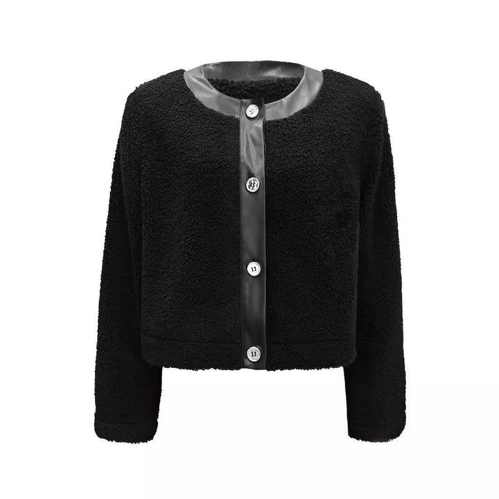 Drune | Modischer Kurzjacke aus kuscheligem Material mit glänzenden Knöpfen