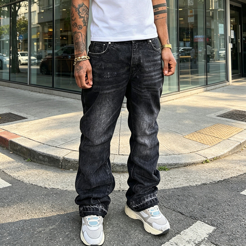 Herren Lässige Denim-Jeans mit Destroyed-Details Drune