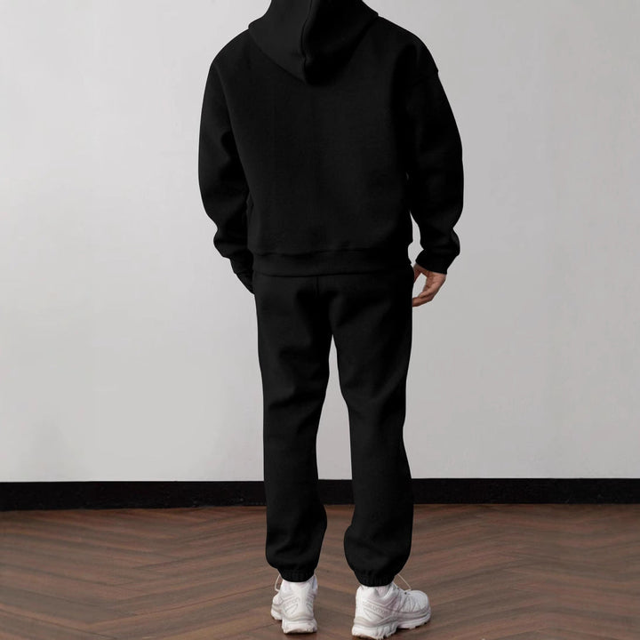 Herren bequeme Freizeitjacke mit passender Jogginghose Drune