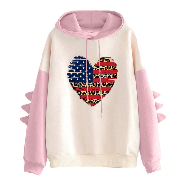 Damen Hoodie mit einzigartigem Herzdesign und trendigen Details Drune