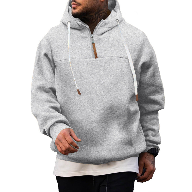 Herren Kapuzenpullover mit funktionalem Reißverschluss und gemütlichem Schnitt Drune
