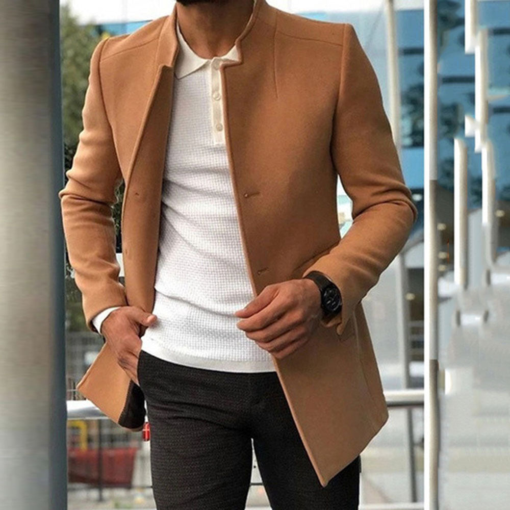 Herren eleganter Blazer mit modernem Schnitt und minimalistischen Details Drune