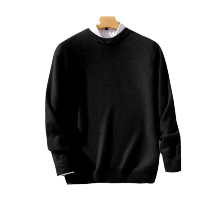 Herren Feiner Stehkragenpullover aus Kaschmir‑Blend mit gerippten Abschlüssen und schlanker Silhouette Drune