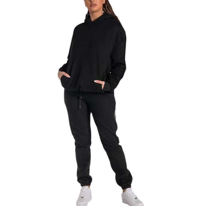 Damen gemütliches und stilvolles Hoodie- und Jogginganzug-Set Drune