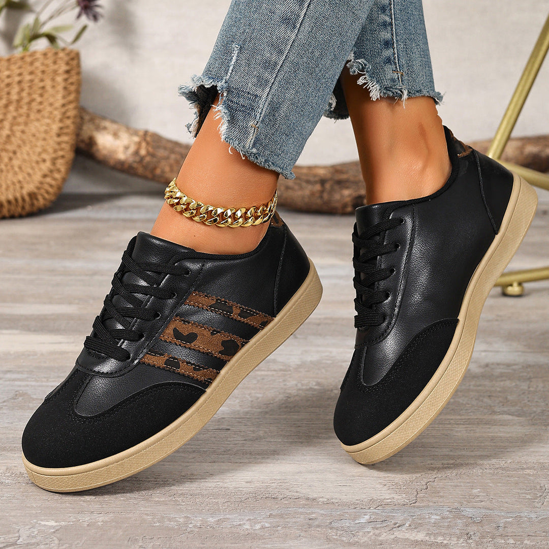 Damen Sneakers im trendigen Design mit Leopardenmuster und komfortablem Fußbett Drune