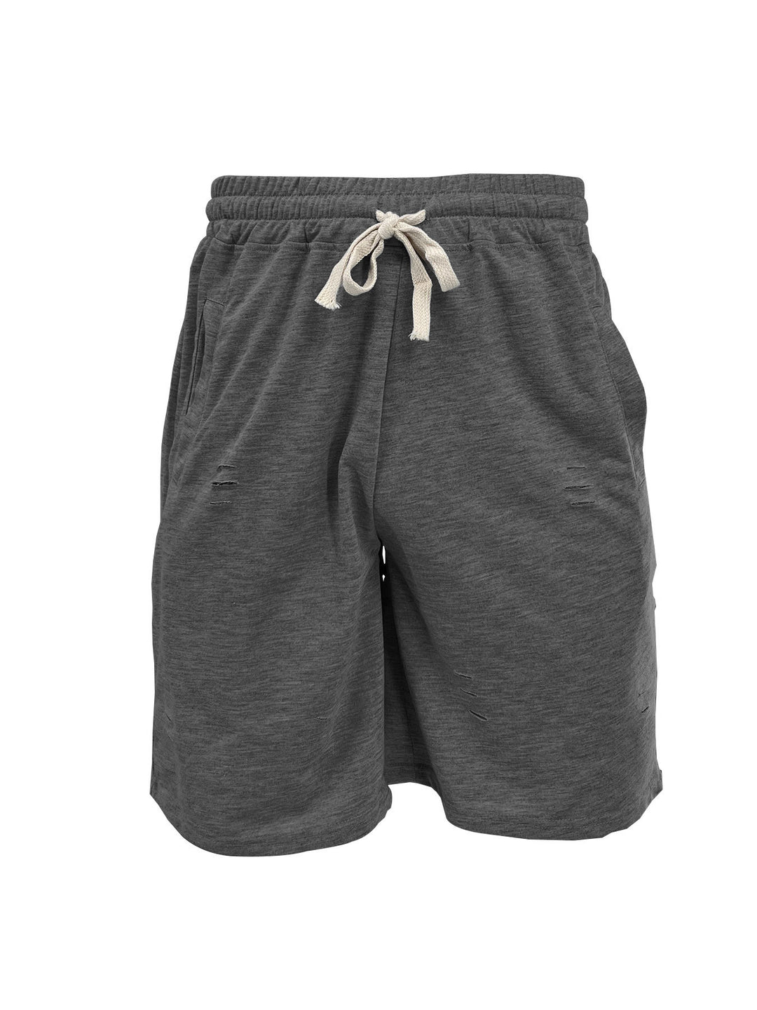 Herren nan lässige Sweatshorts mit elastischem Tunnelzugbund Eingrifftaschen und Used-Optik Drune