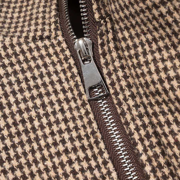 Damen Übergangsjacke mit modernem Hahnentritt-Muster Drune