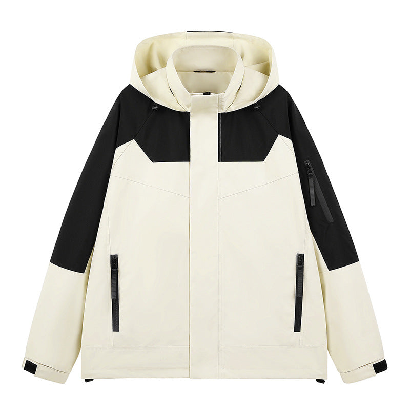 Herren Wasserabweisende technische Urban-Hoodiejacke mit ergonomischer Kapuze, verdecktem Reißverschluss und nahtverdeckten Utility‑Taschen Drune