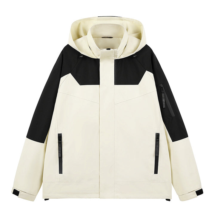 Herren Wasserabweisende technische Urban-Hoodiejacke mit ergonomischer Kapuze, verdecktem Reißverschluss und nahtverdeckten Utility‑Taschen Drune