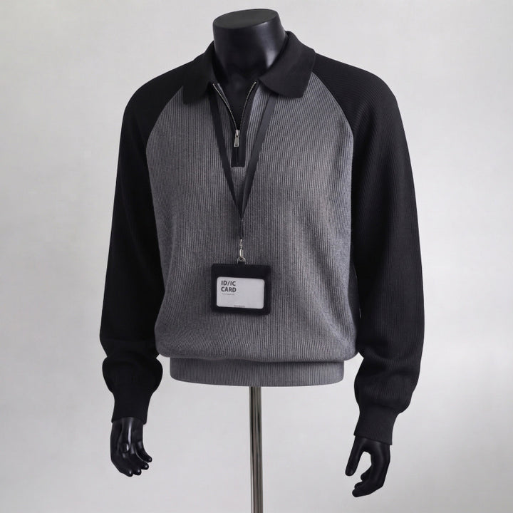 Herren Sportlicher Pullover mit Kragen Drune