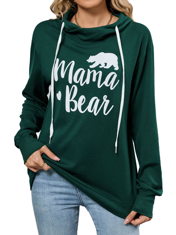 Damen lässiger Kapuzenpullover mit beschriftetem Design Drune