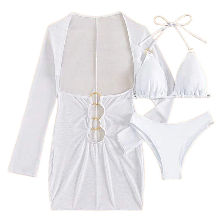 Damen Badeanzugkleid mit raffinierten Cut-Outs und langen Ärmeln Drune
