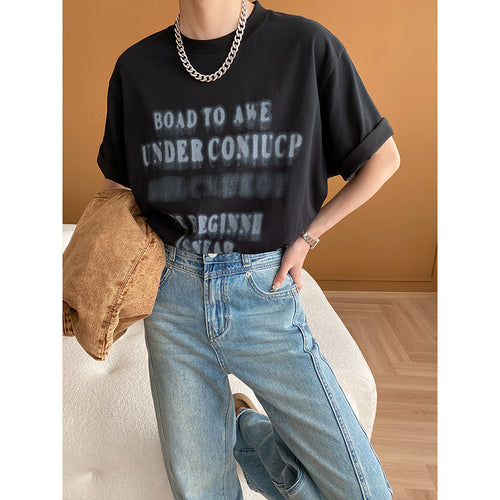 Damen Oversized T-Shirt mit kreativem Grafikdruck und lässigem Schnitt Drune
