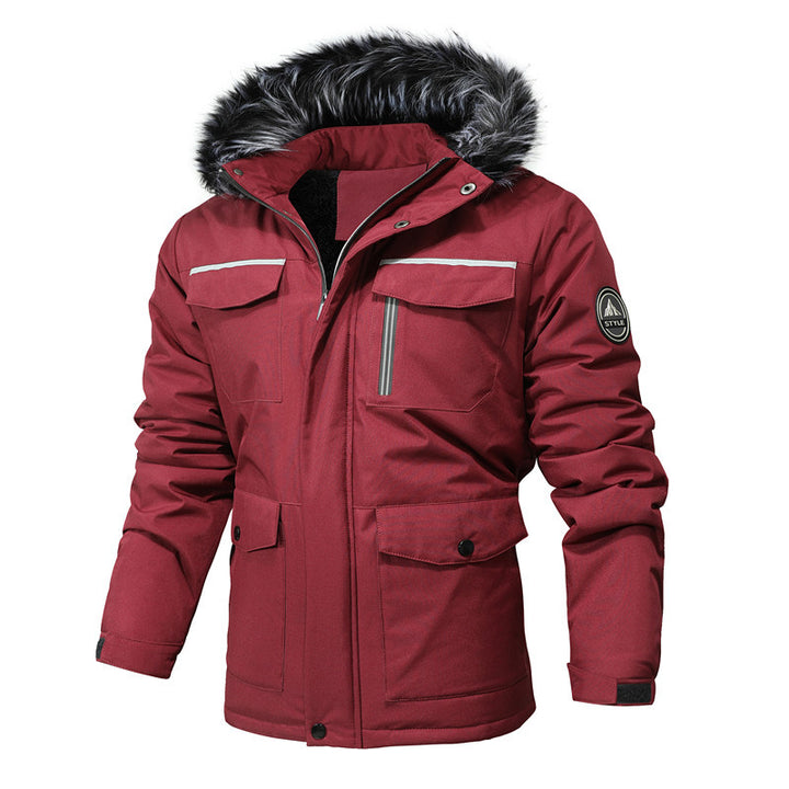 Herren Arctic-Insulated Parka mit abnehmbarer Kunstfellkapuze und reflektierenden Details Drune