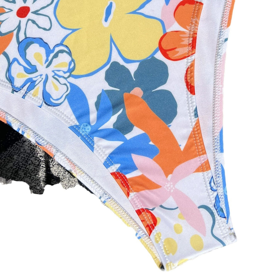 Damen Floral Design Einteiler Badeanzug Drune