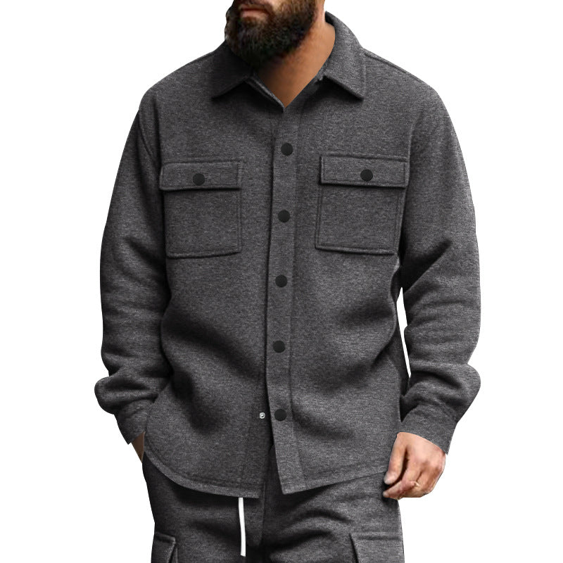 Herren strukturierte Arbeitsjacke mit praktischen Taschen Drune
