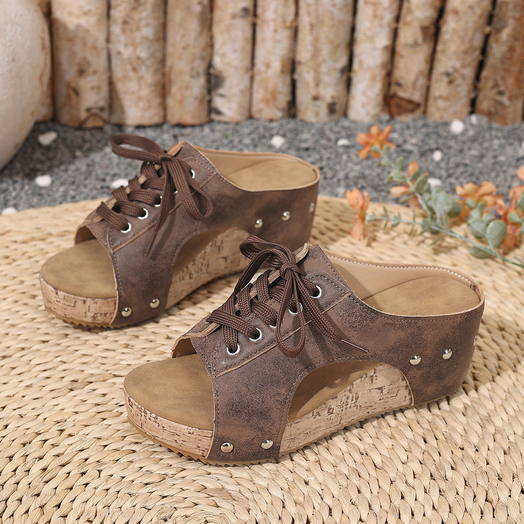 Damen Plateau Sandalen Drune
