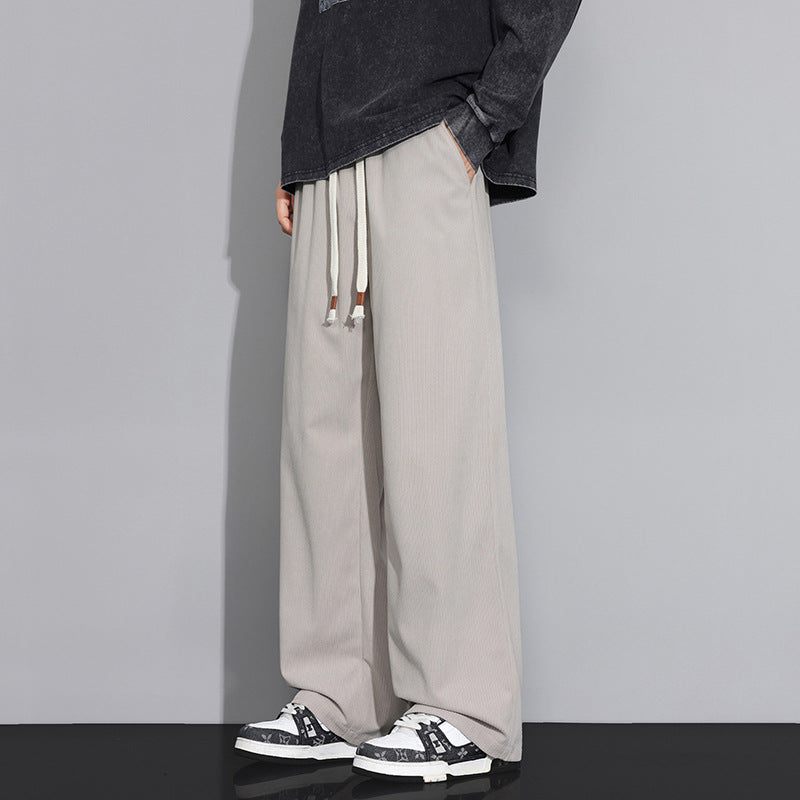 Damen Weitgeschnittene Stoffhose mit Kordelzug