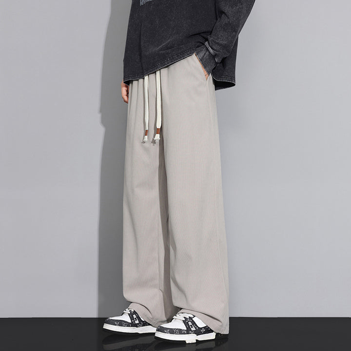 Damen Weitgeschnittene Stoffhose mit Kordelzug