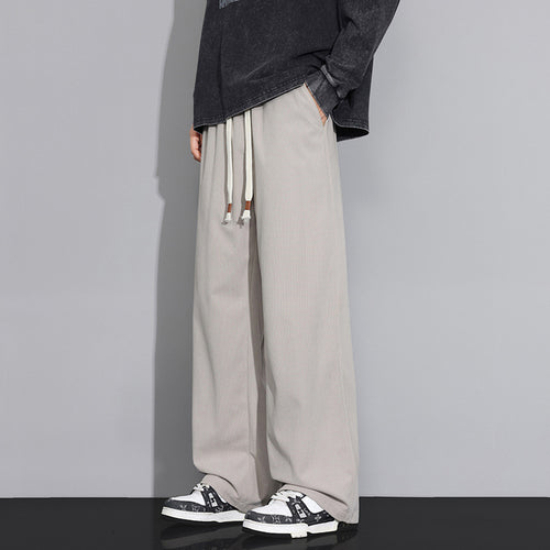 Damen Weitgeschnittene Stoffhose mit Kordelzug