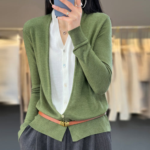 Damen Leichter Offener Feinstrick-Cardigan mit asymmetrischer Zipfelkante und taillierter Silhouette Drune