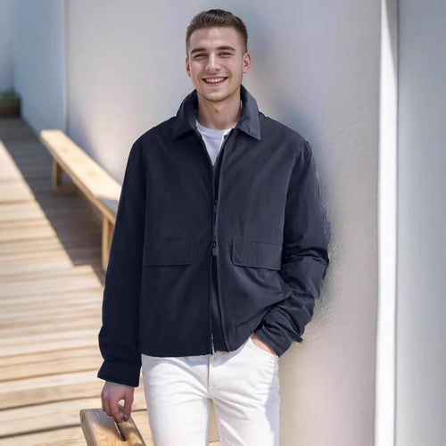 Herren leichte Freizeitjacke mit praktischen Taschen Drune