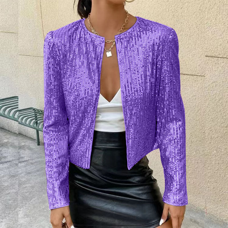 Damen Glitzernde Strickjacke Drune