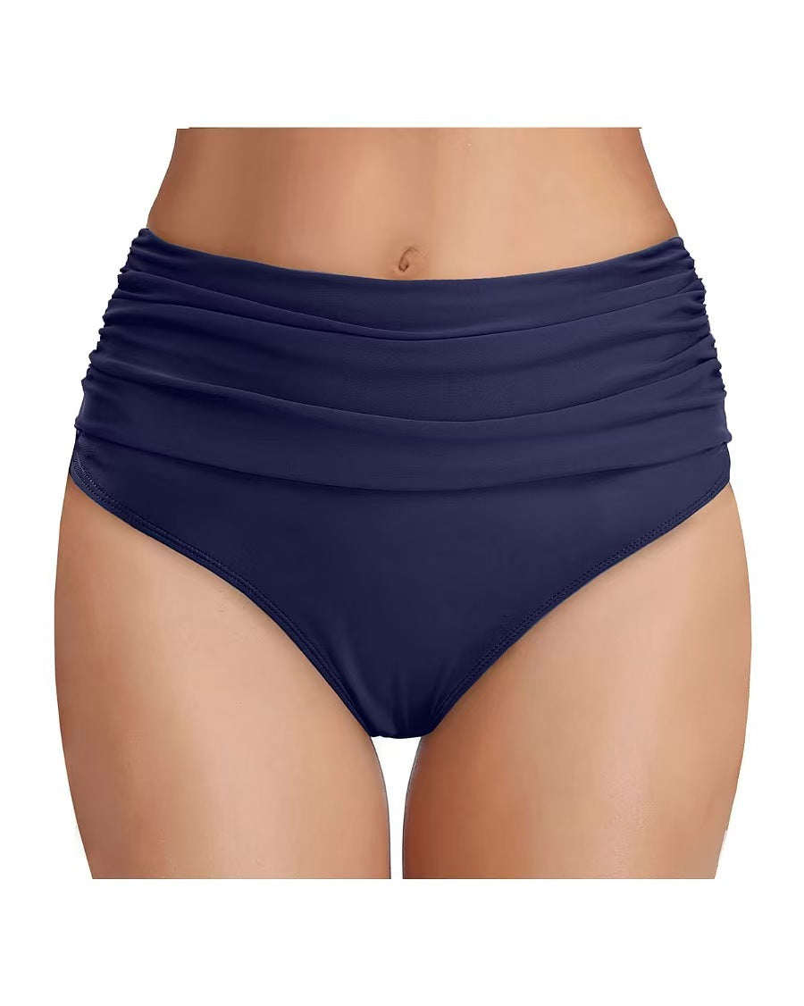 Damen Hochgeschnittene Bikinihose mit eleganter Raffung Drune