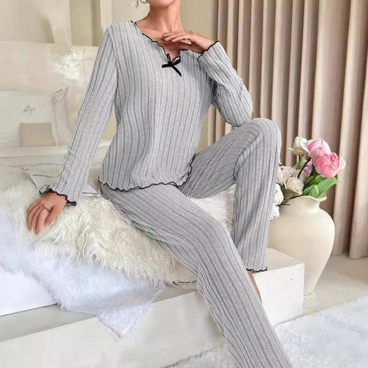 Damen Schlafanzug im eleganten Rippdesign Drune