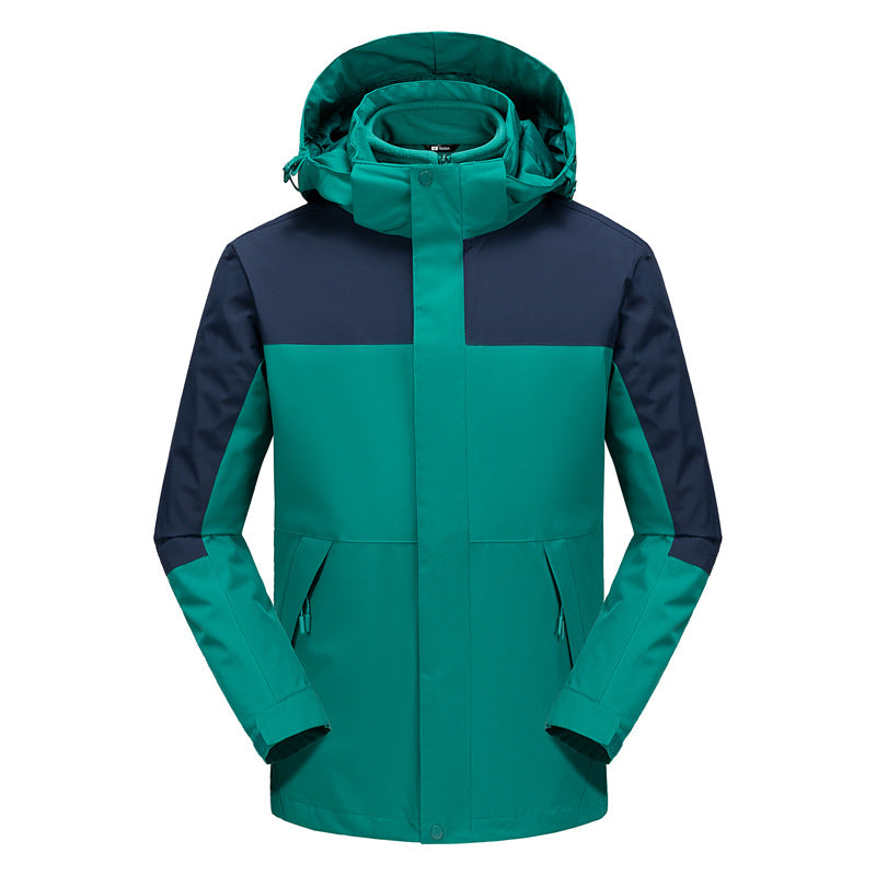 Herren Wasserabweisende Softshell-Jacke mit verstellbarer Kapuze und verdeckten Reißverschlusstaschen Drune