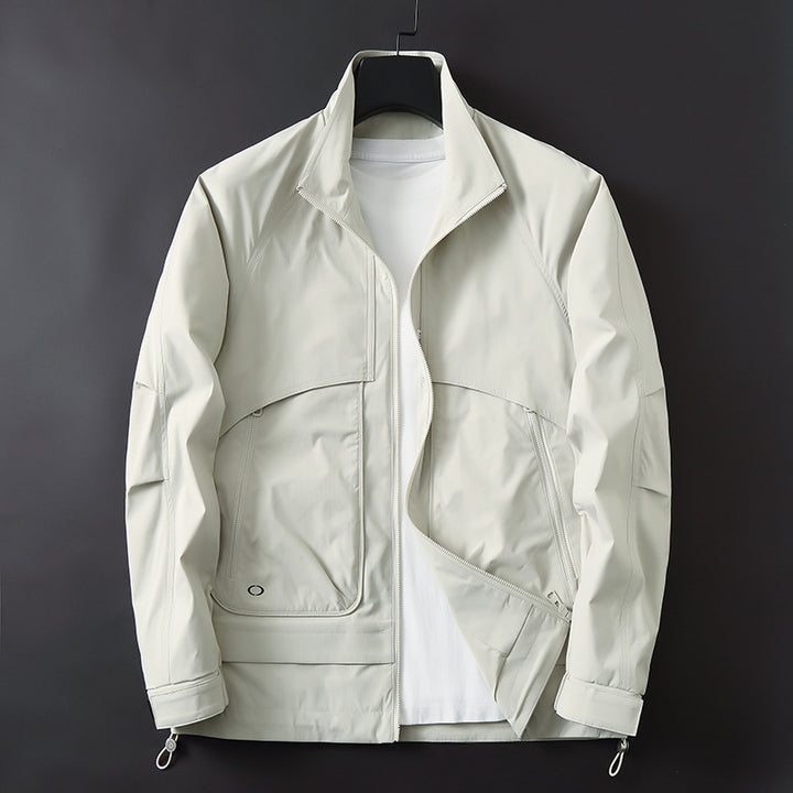 Herren Leichte Utility-Fieldjacke mit verstellbarem Saum und verdeckten Reißverschlusstaschen Drune