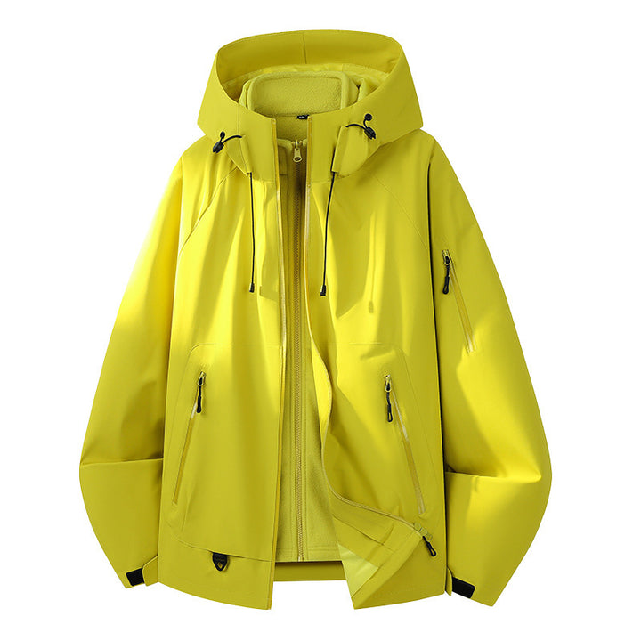 Herren Funktionsjacke mit verstellbarem Kapuzenverschluss Drune