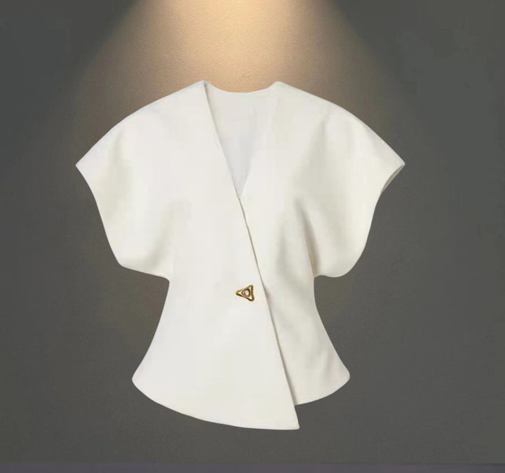 Damen Überwurfjacke mit weitem Schnitt und elegantem Knopf Drune