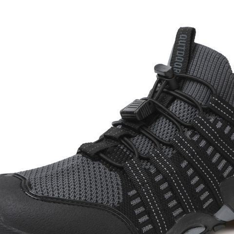 Unisex nan knöchelhoher Funktions-Sneaker mit Schutzkappe, Schnellzugverschluss und profilierter Gummisohle Drune