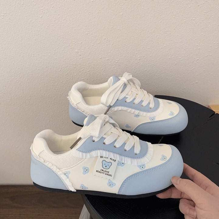Damen Sneakers mit niedlichem Bärenmotiv und komfortabler Sohle Drune