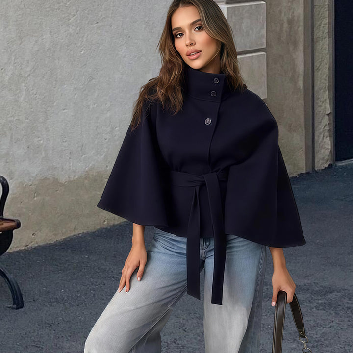 Damen elegante und vielseitige Cape-Jacke Drune
