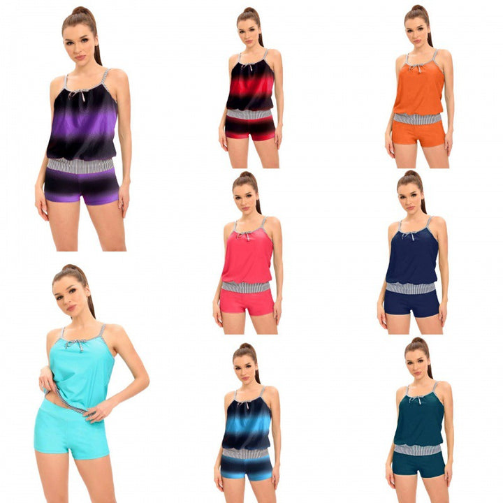 Damen Bikinioberteil mit lässigem Schnitt und kurzen Hosen Drune
