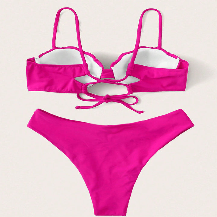 Damen Bikini-Set mit besonderer Muschelform und hohem Bund Drune